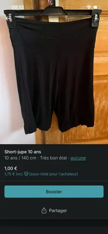 Short-jupe 10 ans