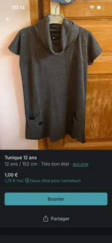 Tunique 12 ans