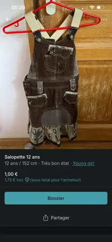 Salopette 12 ans