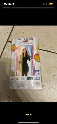 rideau fête multicolore neuf