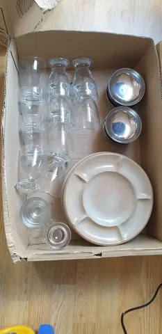 assiette verre coupelle