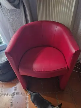 fauteuil rouge simili