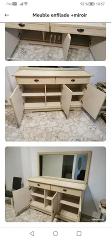 Meuble enfilade +miroir