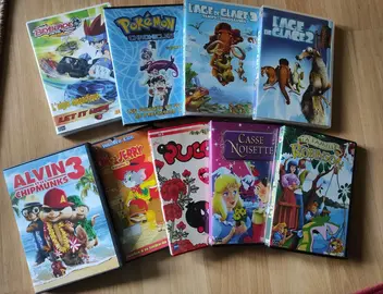 Donne 9 DVD dessins animés