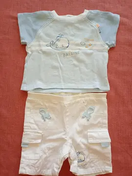 Short et t-shirt 3 mois