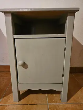 table de chevet vintage grise