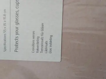 carton de déménagement pour les verres