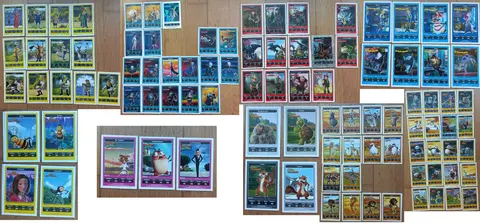 Lot de 97 cartes (différentes) Carrefour Dreamworks (+doubles)
