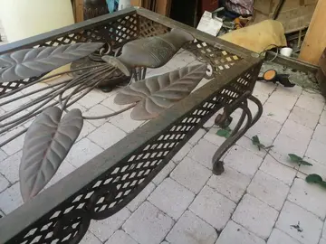 Table basse métal art deco