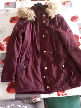 manteau 3/4 bordeaux femme taille 38