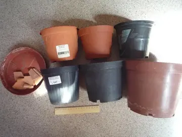 Lot de 6 petits pots de fleurs/plantes plastique souple