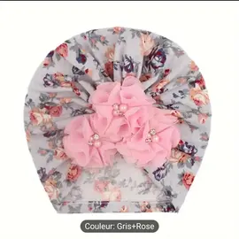 chapeau bébé imprimé fleur neuf