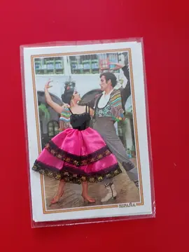 carte postale danseurs ,jupe en tissu