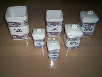 6 pots décoratifs