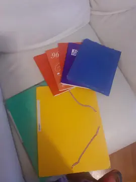 5 petits cahiers + 2 pochettes elastique