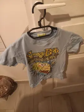 T -Hirt manche court bleu bon état laver dessin bob l 'éponge enfant garçon taille 6 ans