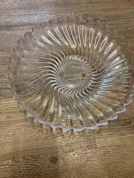 plat en verre diamètre 32 cm