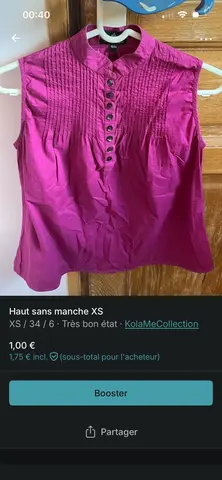 Haut sans manche XS