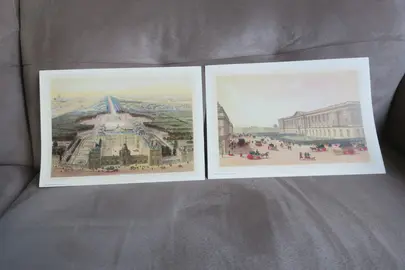 Lot de 2 reproductions de LITHOGRAPHIES « Paris dans sa splendeur »