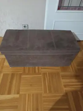 caisson de rangement en suédine
