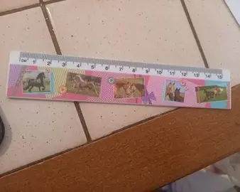 Petite règle en plastique dessin cheveux neuf
