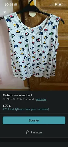 T-shirt sans manche S