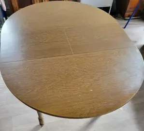 TABLE EN BOIS PLATEAU EN STRATIFIE AVEC RALLONGES 105cm 140cm
