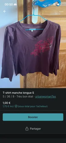 T-shirt manches longues S