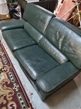 canapé cuir convertible vert bouteille