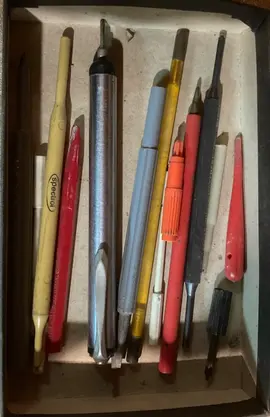Stylets de taille et forme diverses