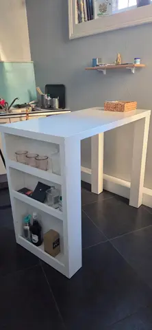 table haute cuisine large 60cm × longue 1m20