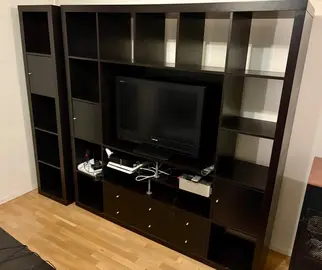 meuble sejour Ikea 180 X180 avec accessoires et extension