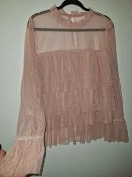 Chemise dentelle rose, taille 46/48