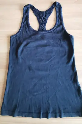 Débardeur noir en coton