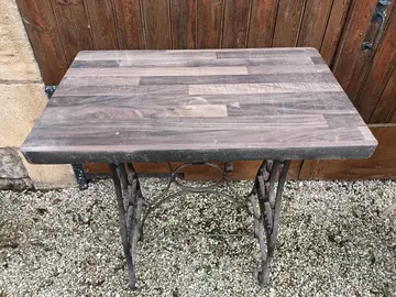 table fer et bois