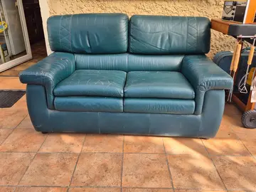 canapé cuir non convertible 2 places