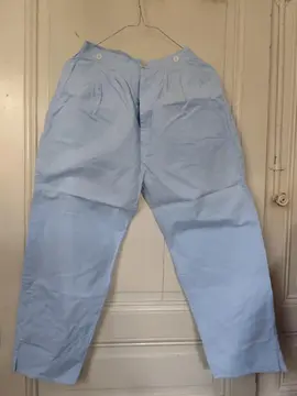 PANTALON BLEU PASTEL A PINCES TAILLE 46/48