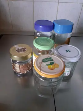 lot de 6 pots en verre avec couvercle