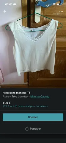 Haut sans manche T5