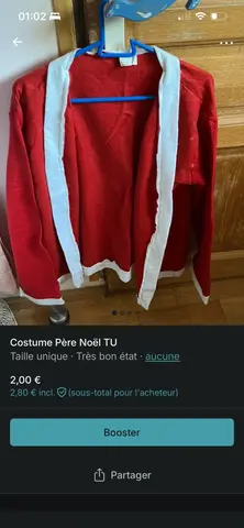 Costume Père Noël TU