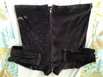 gilet velours noir à fermeture T 46