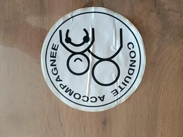 Macaron conduite accompagnée autocollant