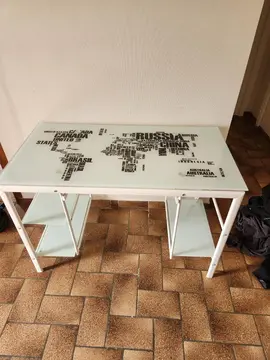 bureau en verre carte du monde