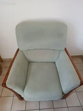 Fauteuil large vert