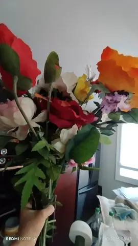 bouquet de fleurs en tissus