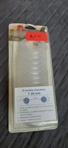 oeillets clipsables