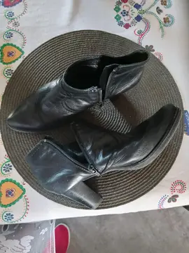 bottines cuir noir