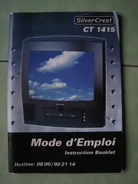 Notice d'utilisation Télé/DVD Silvercrest CT1415