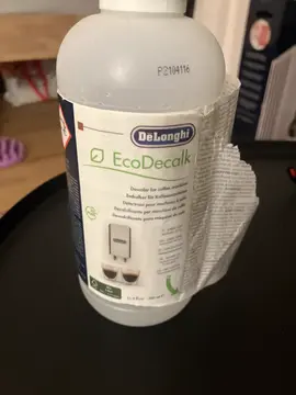 Fond de bouteille de détartrant pour machine à café (1 dose restante)