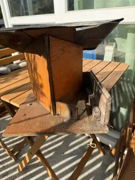 Cabane mangeoire à oiseaux fabriquée avec ma fille